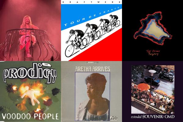August 4th album covers: Feather, Tour De France, Purgatory, Voodoo People, Aretha Arrives, Souvenir
