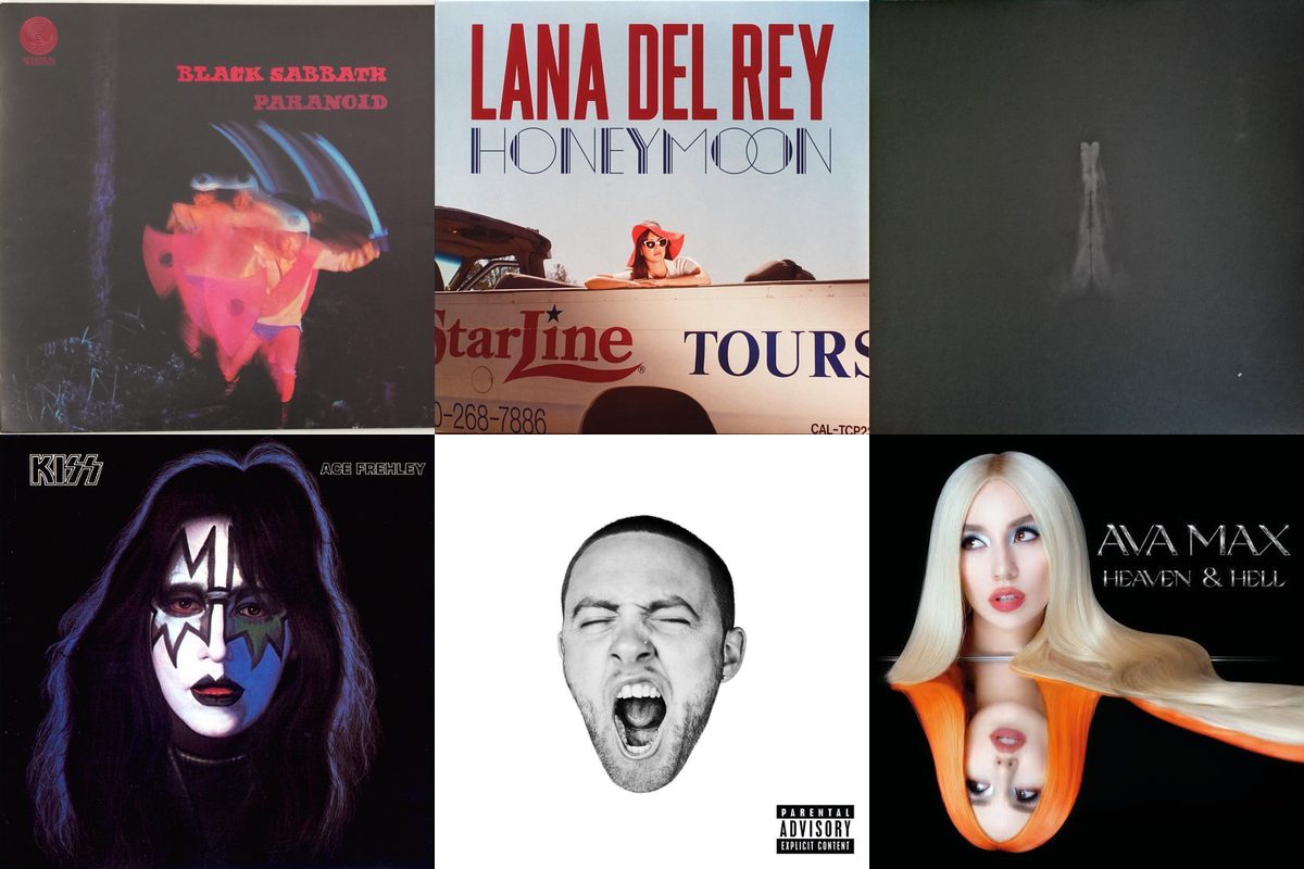 September 18th album covers: Paranoid, Honeymoon, Untitled (Rise), Ace Frehley, GO:OD AM, Heaven & Hell